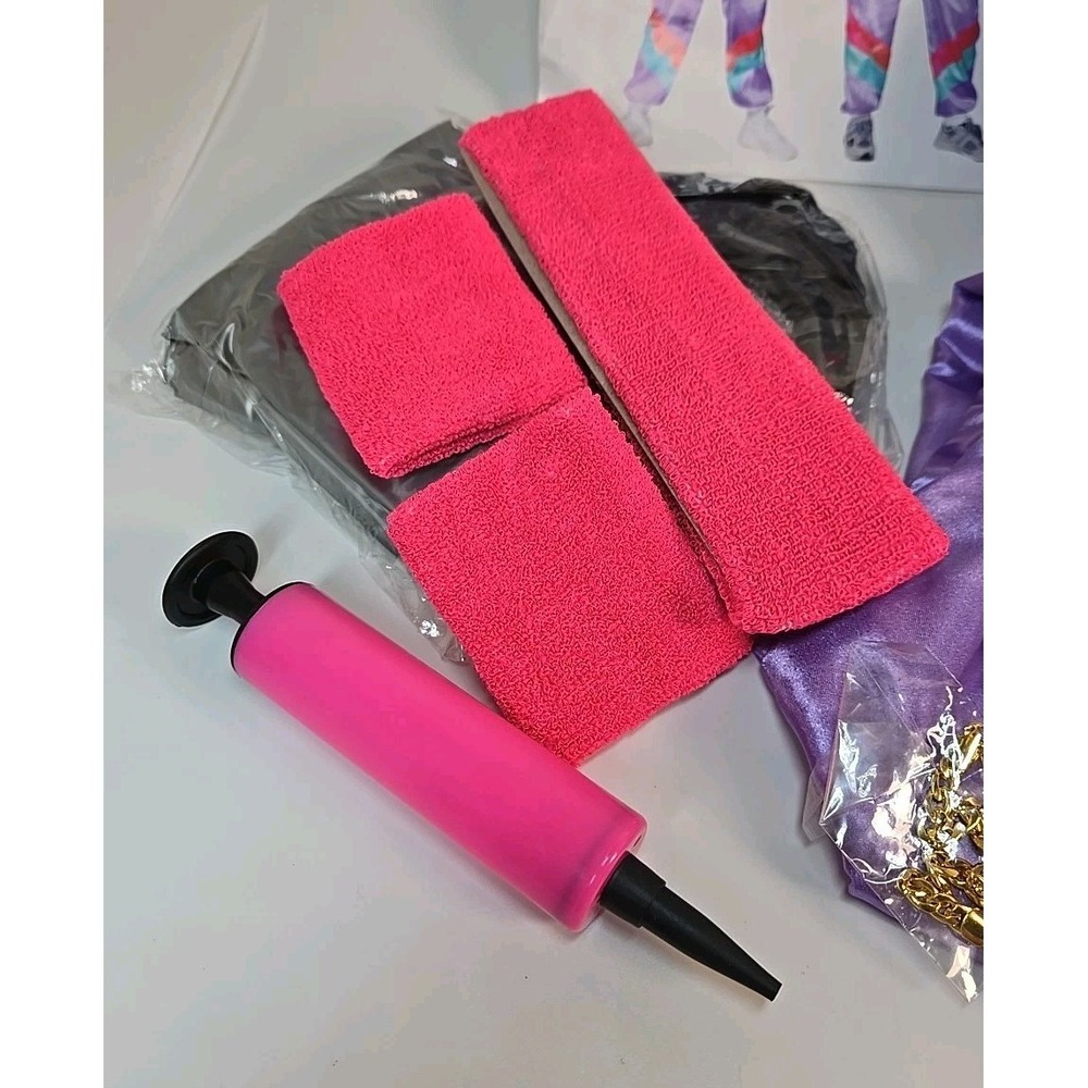 80s Cosplay Costume Sports Wear Outfits Full Set Halloween Party Stage - Kids M - Picture 3 of 5